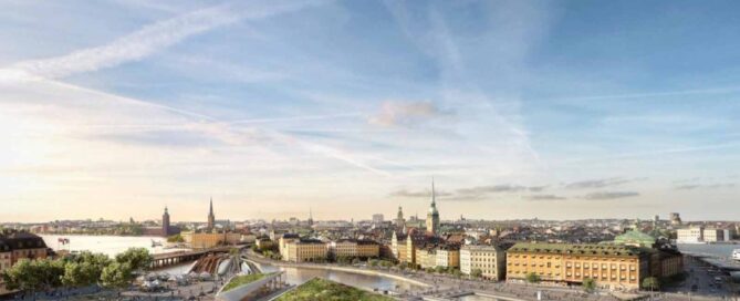 Visionsbild Slussen, bild: DBOX, Foster + Partners